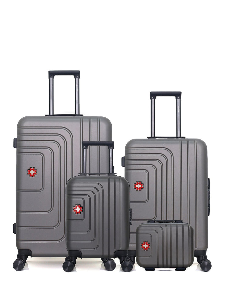 Lot de 4 Valises Rigides Grand Format, Taille Moyenne, Cabine XXS et Vanity RUTI