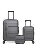 Lot de 3 Valises Rigides Taille Moyenne, Cabine XXS et Vanity AIGLE