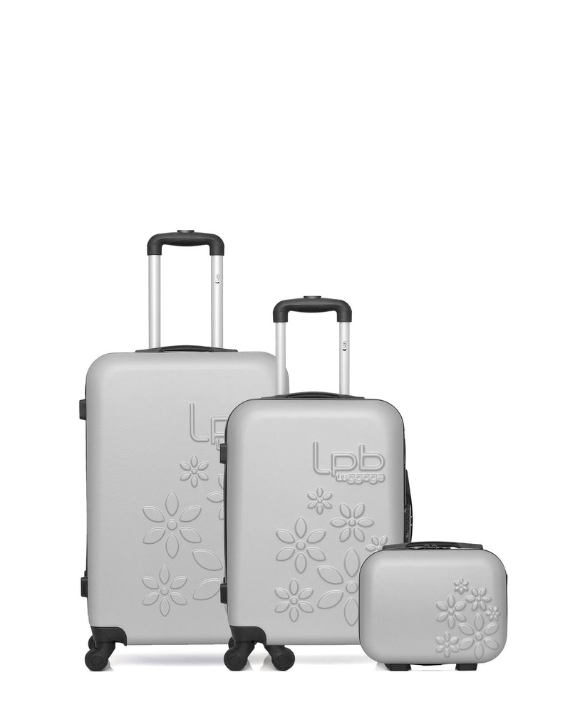 Lot de 3 Valise Taille Moyenne, Valise Cabine et Vanity Rigide ELEONOR