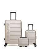 Lot de 3 Valises Rigides Grand Format, Cabine XXS et Vanity AIGLE