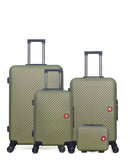 Lot de 4 Valises Rigides Grand Format, Taille Moyenne, Cabine et Vanity SPIEZ