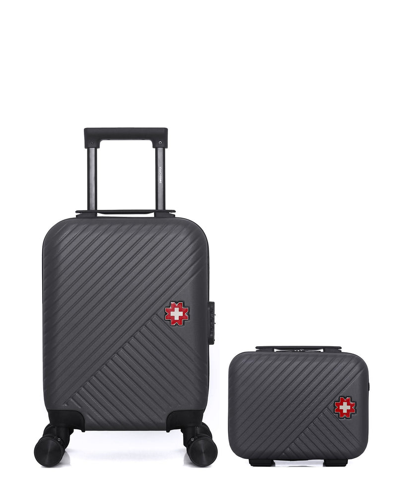 SWISS KOPPER  -  Lot de 2  -  Valise cabine XXS et vanity SPIEZ