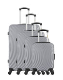 Set de 4 Valises Rigides Grand Format, Taille Moyenne, Cabine et Cabine XXS LAGOS-M