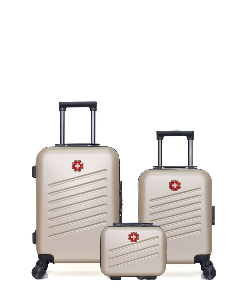 Lot de 3 Valises Rigides Cabine, Cabine XXS et Vanity ZURICH