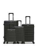 Lot de 4 Valises Rigides Grand Format, Taille Moyenne, Cabine et Cabine XS LUGANO
