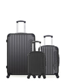 Lot de 3 Valises Rigides Grand Format, Cabine et Cabine XXS BUDAPEST