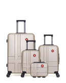 Lot de 4 Valises Rigides Grand Format, Cabine, Cabine XXS et Vanity USTER