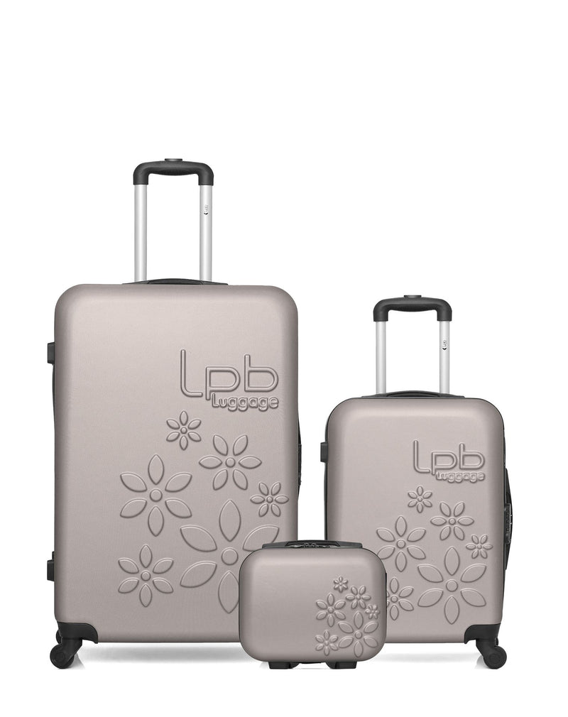 Lot de 3 Valise Grand Format, Valise Cabine et Vanity Rigide ELEONOR