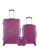 Lot de 3 Valises Rigides Grand Format, Cabine et Vanity AMAZONE