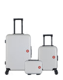 Lot de 3 Valises Rigides Taille Moyenne, Cabine XXS et Vanity SPIEZ