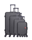 Set de 4 valises rigides grand format, moyenne, cabine et cabine XXS SPIEZ-M