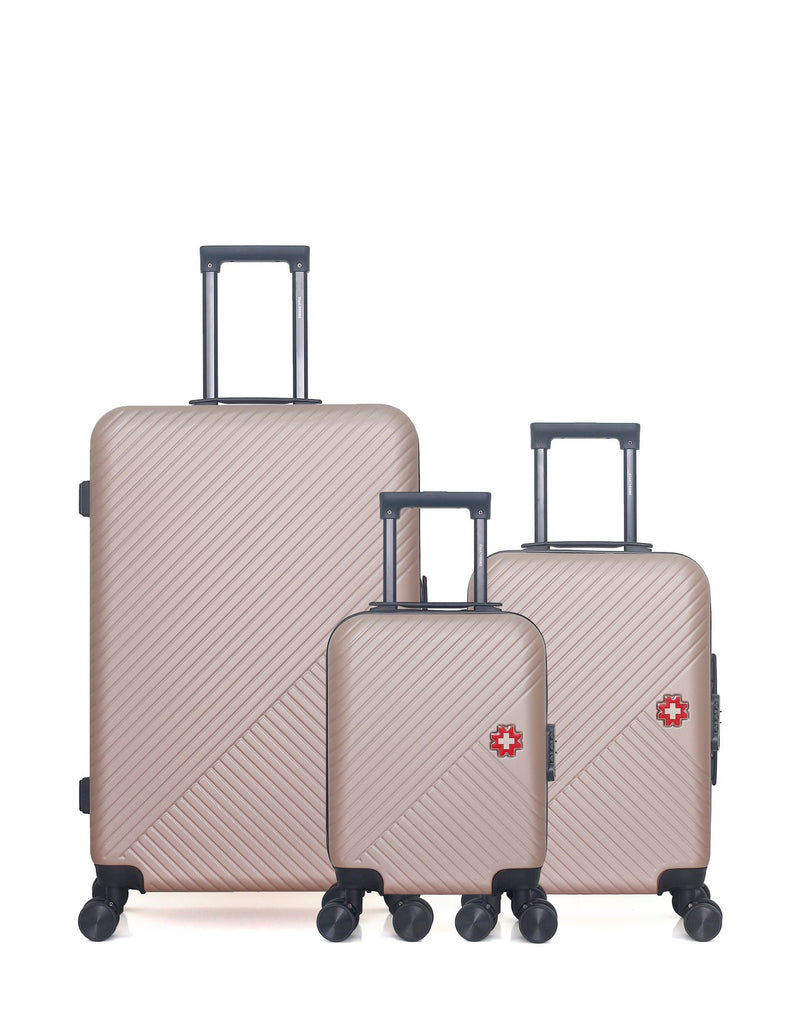 Lot de 3 Valises Rigides Grand Format, Cabine et Cabine XXS SPIEZ