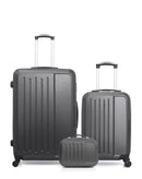 Lot de 3 Valises Rigides Grand Format, Cabine et Vanity VESUVIO