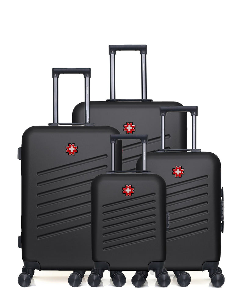 Lot de 4 Valises grand format, valise weekend, valise cabine, valise cabine XXS ZURICH