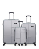 Lot de 3 Valises Rigides Grand Format, Taille Moyenne et Cabine MIAMI