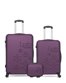 Lot de 3 Valise Grand Format, Taille Moyenne et Vanity Rigide ELEONOR
