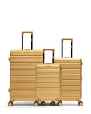 Lot de 3 Valises Rigides Grand Format, Taille Moyenne et Cabine LUGANO