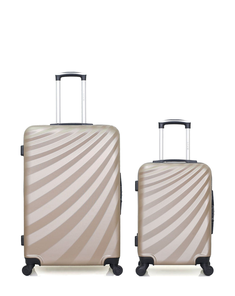 Lot de 2 Valises Rigides Grand Format et Cabine DANUBE