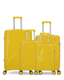 Lot de 4 Valises Rigides Grand Format, Taille Moyenne, Cabine et Cabine XS LYRA