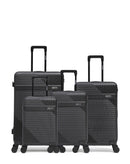 Lot de 4 Valises Rigides Grand Format, Taille Moyenne, Cabine et Cabine XS WOHLEN