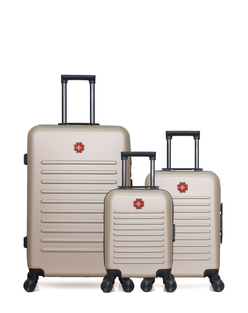 Lot de 3 Valises Rigides Grand Format, Cabine et Cabine XXS WIL