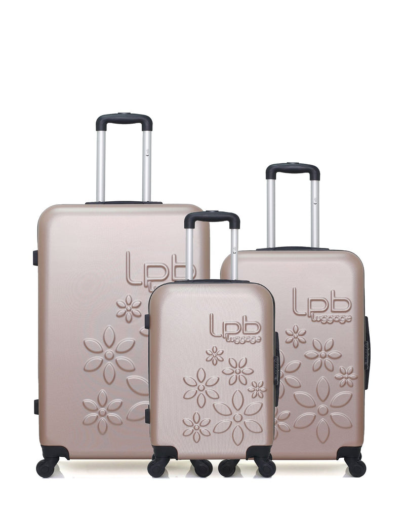 Lot de 3 Valises Rigides Grand Format, Taille Moyenne et Cabine ELEONOR