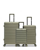 Lot de 3 Valises Rigides Grand Format, Taille Moyenne et Cabine XS LUGANO