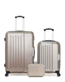 Lot de 3 Valises Rigides Grand Format, Cabine et Vanity VESUVIO