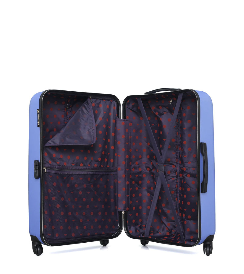 Lot de 2 Valise Grand Format et Valise Taille Moyenne Rigide ELEONOR