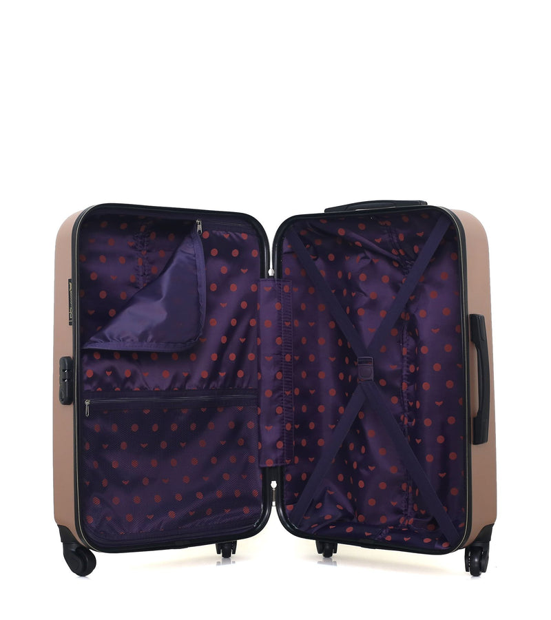 Lot de 3 Valise Taille Moyenne, Valise Cabine et Vanity Rigide ELEONOR