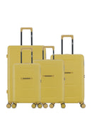 Lot de 4 Valises Rigides Grand Format, Taille Moyenne, Cabine et Cabine XS CLEVELAND