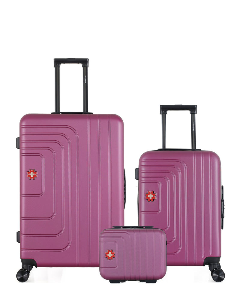 Lot de 3 Valises Rigides Grand Format, Cabine et Vanity RUTI