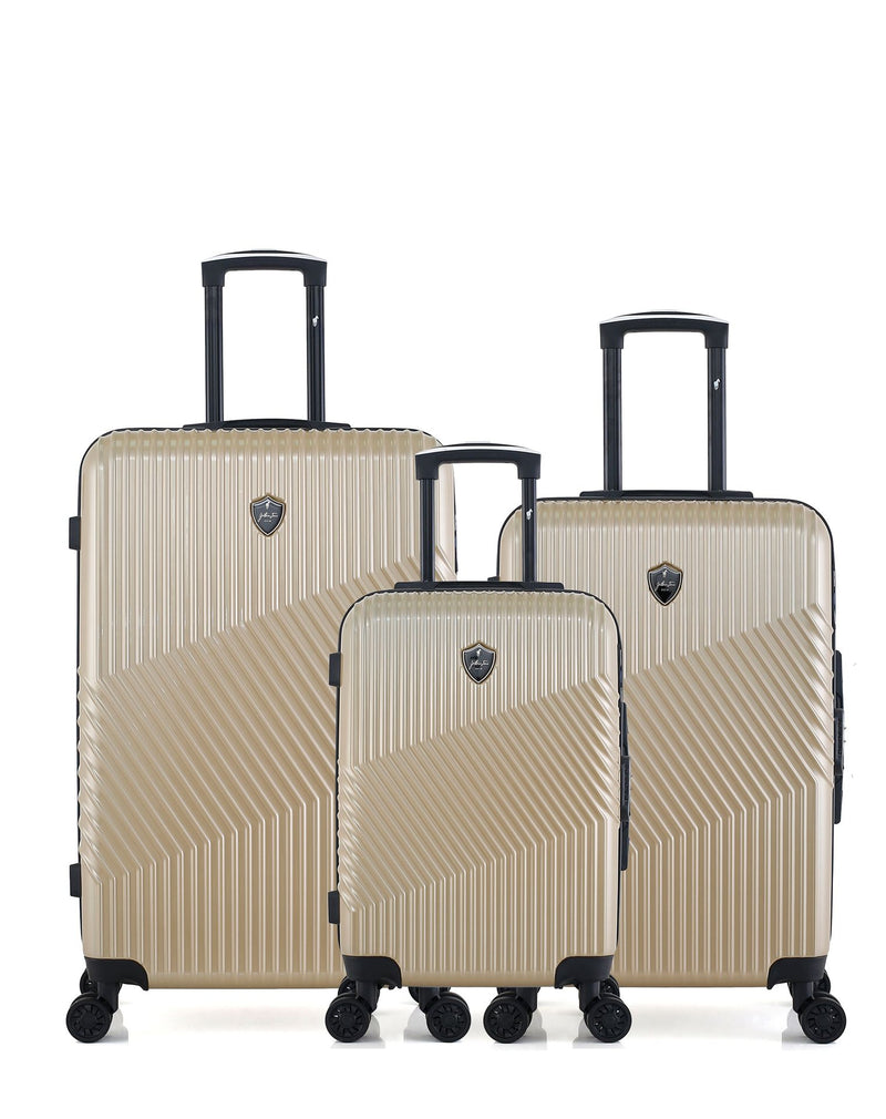 Lot de 3 Valises Rigides Grand Format, Taille Moyenne et Cabine PETER