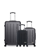 Lot de 3 Valises Rigides Grand Format, Cabine et Cabine XXS BRONX