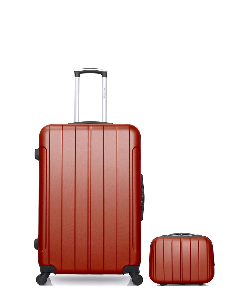 Lot de 2 Valises Rigides Grand Format et Vanity NAPOLI