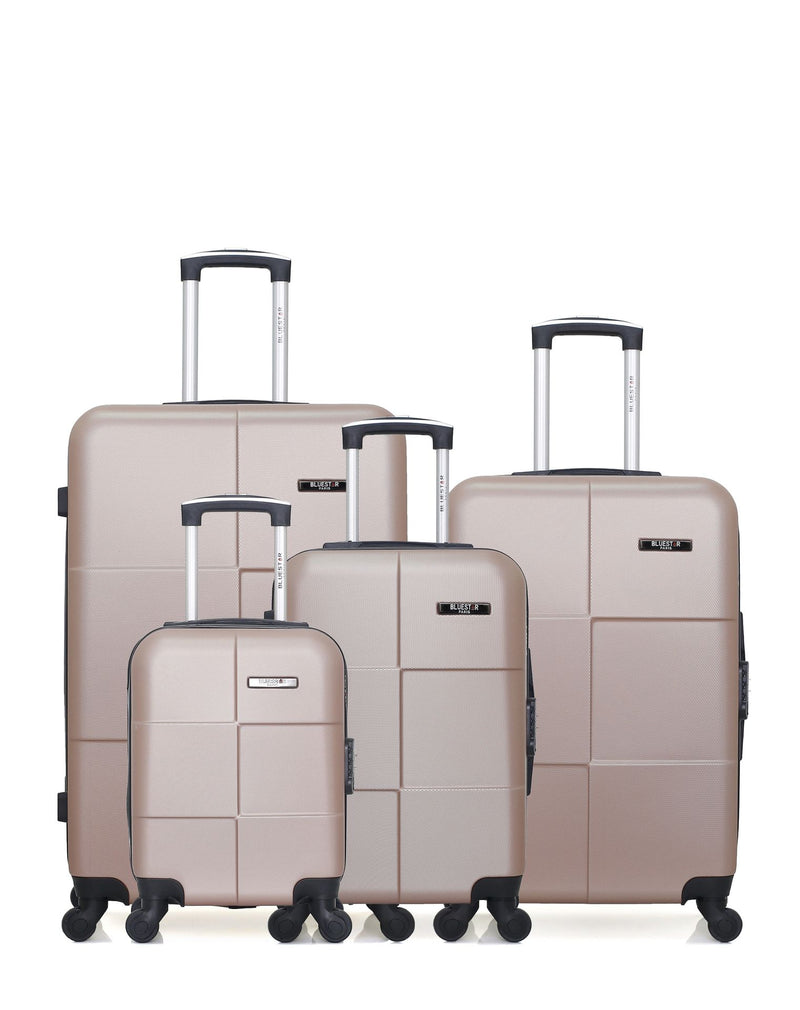 Lot de 4 Valises Rigides Grand Format, Taille Moyenne, Cabine et Cabine XXS MIAMI