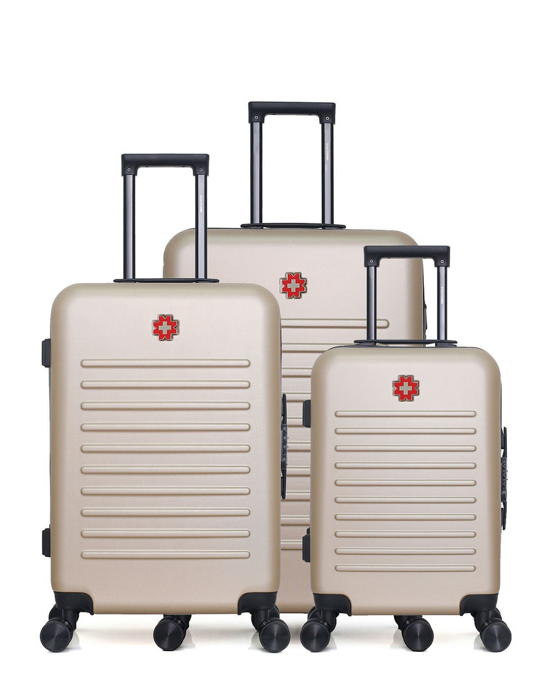 Lot de 3 Valises grand format, valise weekend et valise cabine WIL