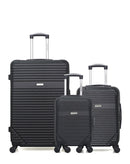 Lot de 3 Valises Rigides Grand Format, Cabine et Cabine XXS MEMPHIS