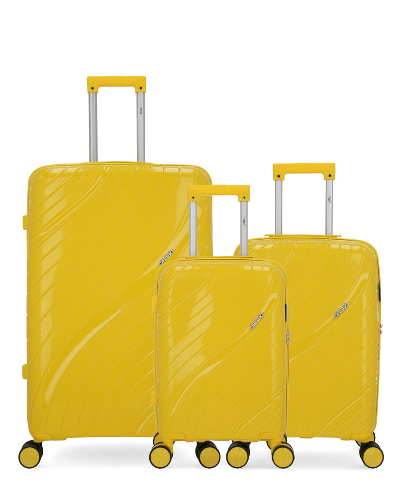Lot de 3 Valises Rigides Grand Format, Cabine et Cabine XS LYRA
