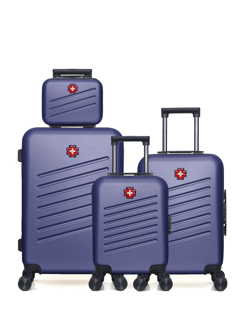 Lot de 4 Valises weekend, valise cabine, valise cabine XXS et vanity ZURICH