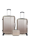 Lot de 3 Valises Rigides Grand Format, Taille Moyenne et Vanity VESUVIO