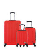 Lot de 3 Valises Rigides Grand Format, Cabine et Cabine XXS BRONX