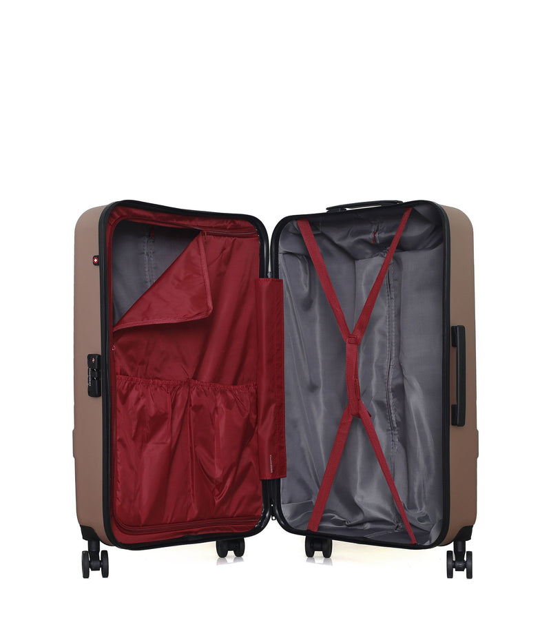 Lot de 3 Valises grand format, valise weekend et valise cabine USTER