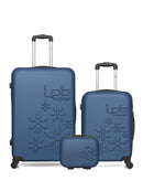 Lot de 3 Valise Grand Format, Valise Cabine et Vanity Rigide ELEONOR