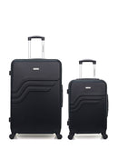 Lot de 2 Valises Rigides Grand Format et Cabine QUEENS
