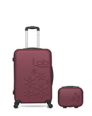 Lot de 2 Valise Taille Moyenne et Vanity Rigide ELEONOR