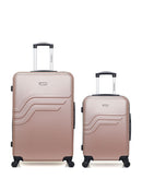 Lot de 2 Valises Rigides Grand Format et Cabine QUEENS