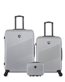 Lot de 3 Valises Rigides Grand Format, Taille Moyenne et Vanity PETER