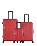 Lot de 3 Valises Rigides Grand Format, Taille Moyenne et Cabine XXS RUTI
