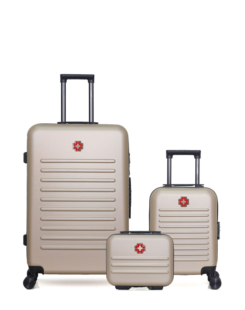 Lot de 3 Valises Rigides Grand Format, Cabine XXS et Vanity WIL